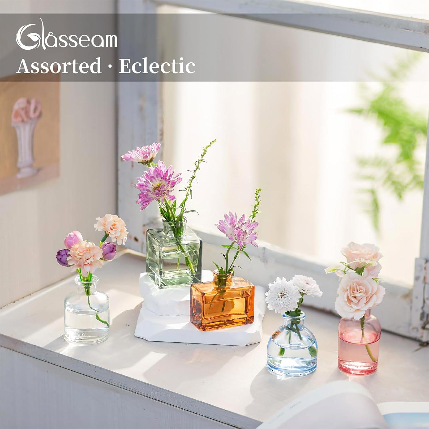 Glasseam Mini Blumenvasen Set 20er Glas Tischdeko Hochzeit Weihnachten