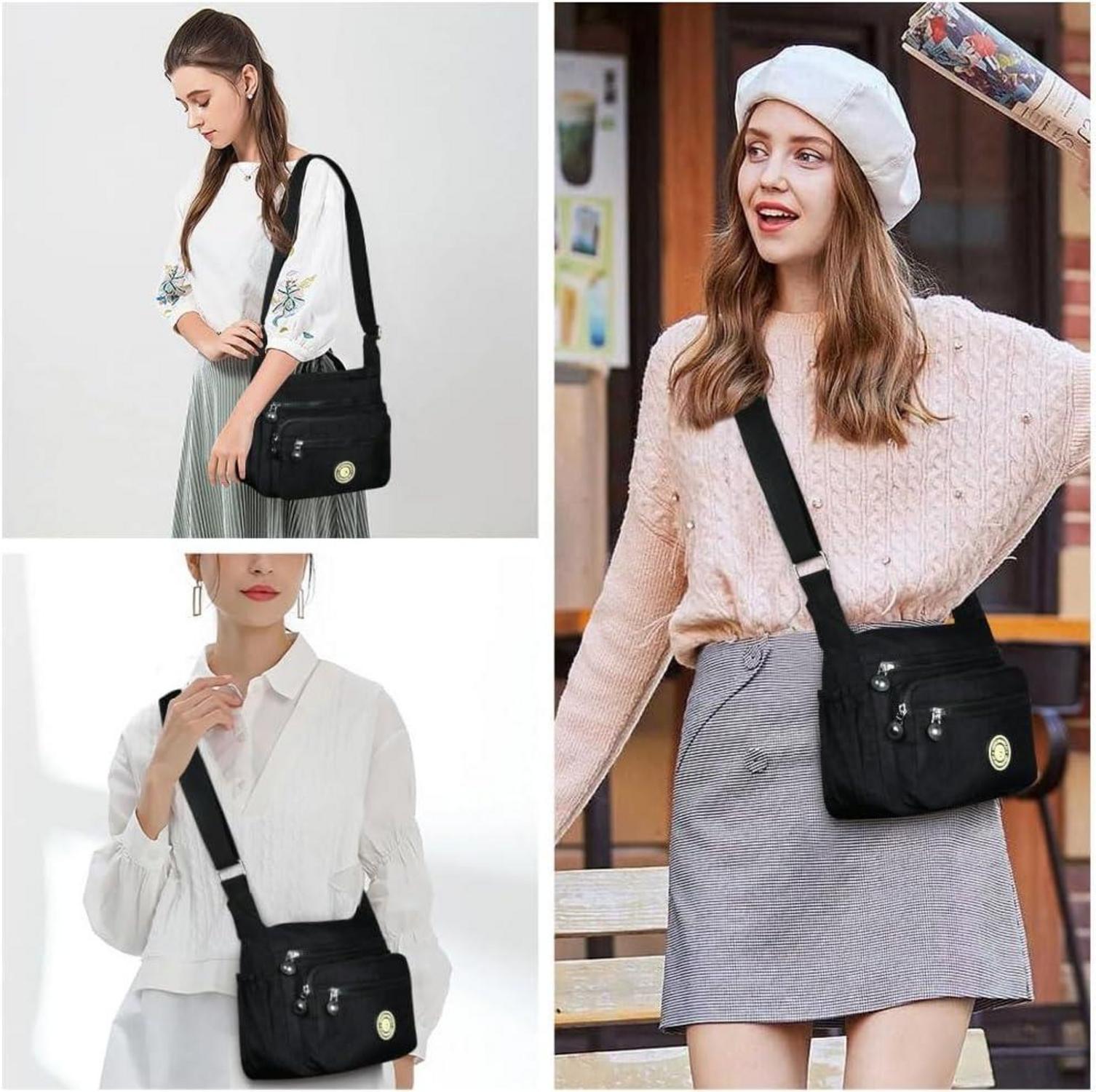 Nylon Umhängetasche Damen Schultertasche Handtaschen Crossbody Bag