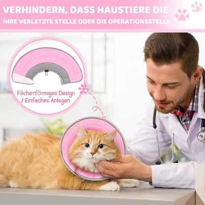 Weicher Halskrause Katze Einstellbarer Halsband Welpen L 22.9-30.5cm