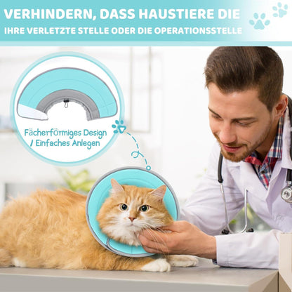 Halskrause Katze einstellbar Nach Operation 15.2-22.9 cm grün