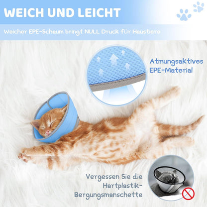 Supet Einstellbare Halskrause Katze Weiches Kragen Cone für