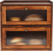 Brotkasten XL Zirbenholz Eco Brotbox Groß 2 Etagen Acryltür Magnetic