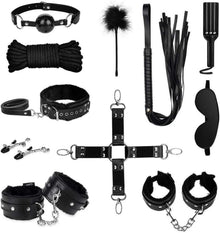 Bondage Set SM 11-teilig Fesselset Sexspielzeug Schwarz Neu