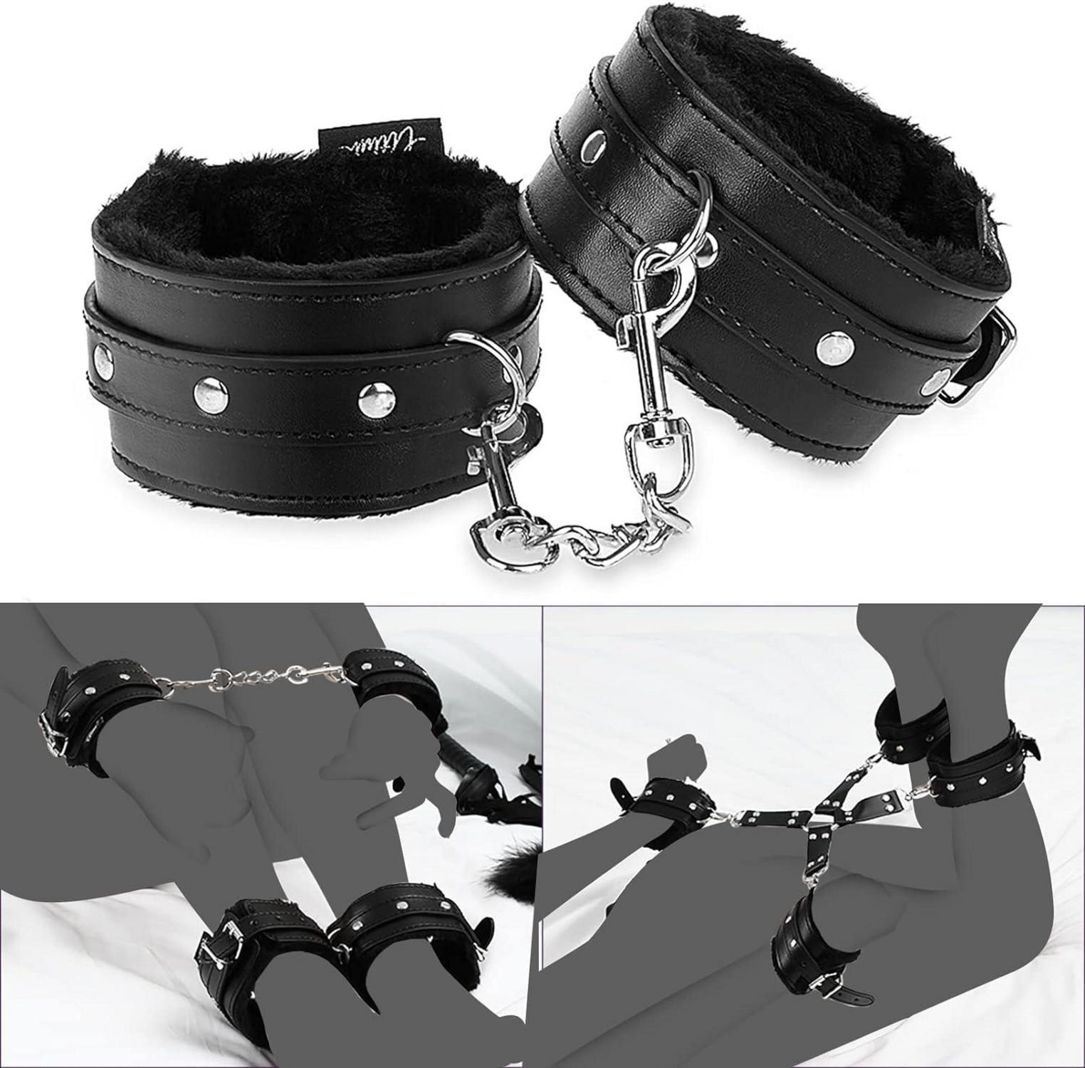 Bondage Set SM 11-teilig Fesselset Sexspielzeug Schwarz Neu