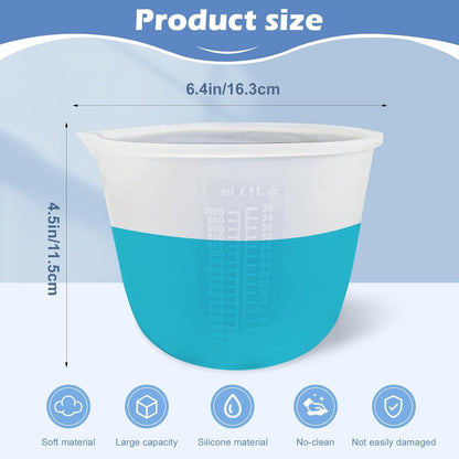 Großer Silikon Messbecher 1000 ml für Gießformen & DIY