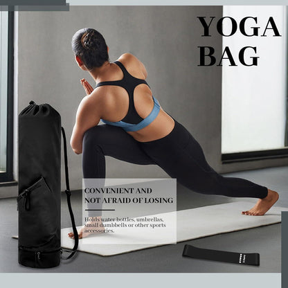 Yogatasche mit Nassfach, Flaschentasche + 5 Sportbänder für Yoga
