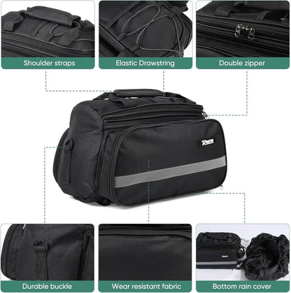 Fahrradtasche Gepäckträger 27L Wasserfest Reflektierend