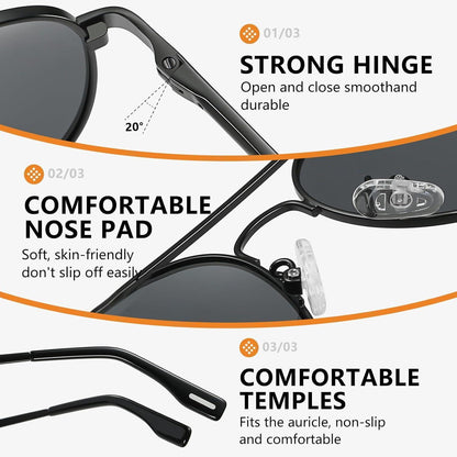 Pilotenbrille Kinder Sonnenbrille Polarisiert Gold/Rosa