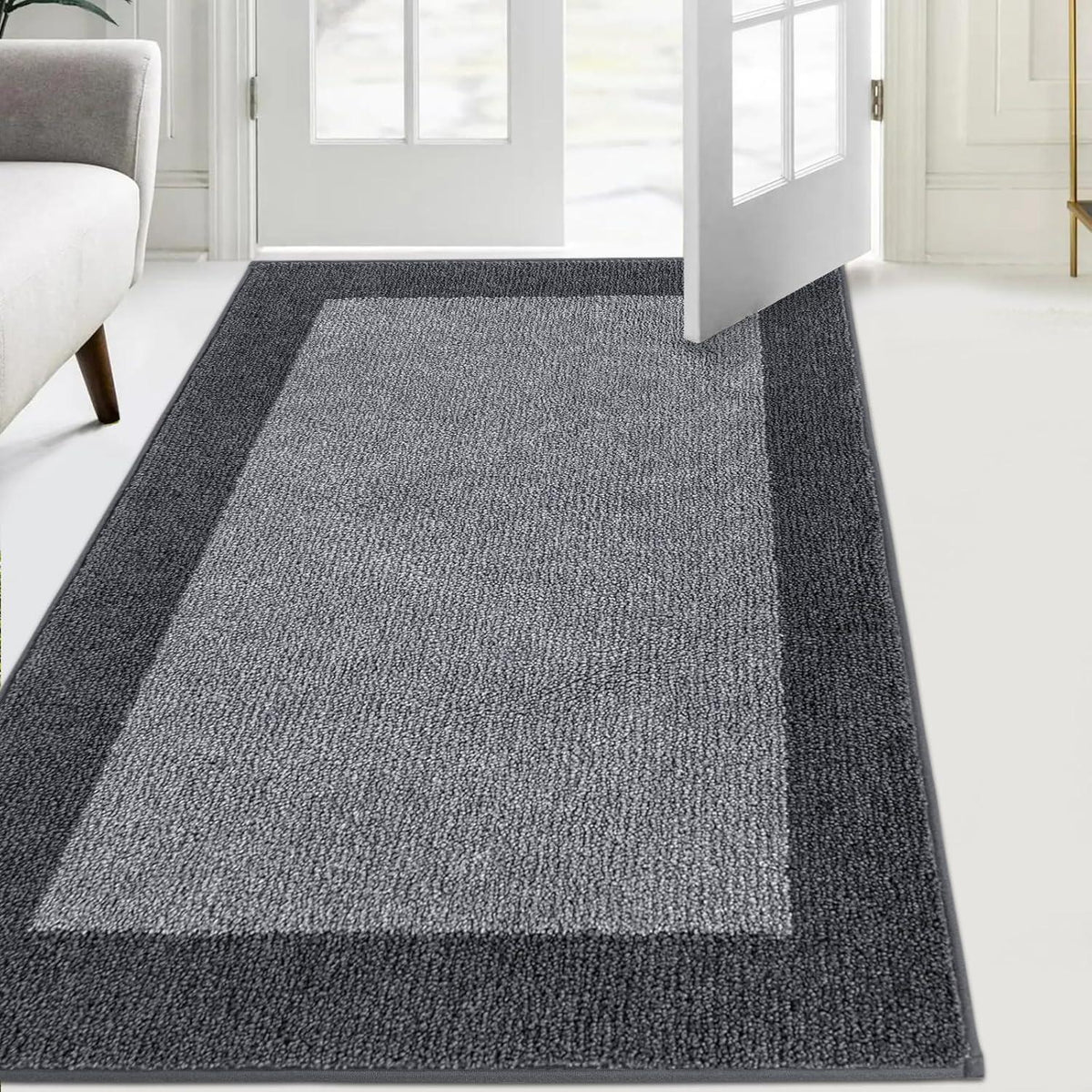Schmutzfangmatte Grau 86x150 cm – Rutschfest & Waschbar