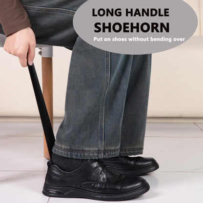 HieerBus Edelstahl Schuhlöffel Lang 45cm - Metall Shoehorn