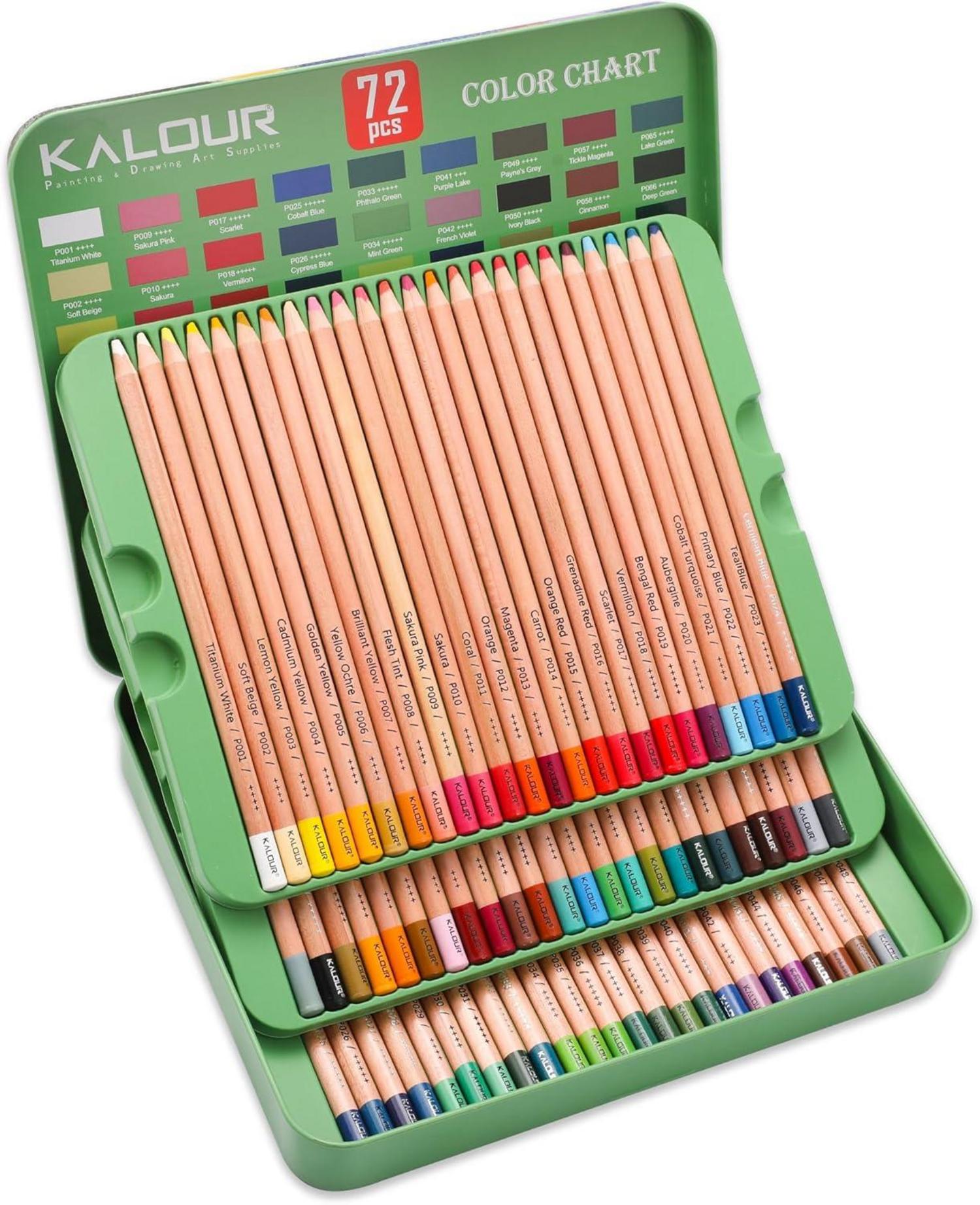 Pastellkreide-Buntstifte Set 72 Farben Kohlestifte ZeichnenSkizzieren