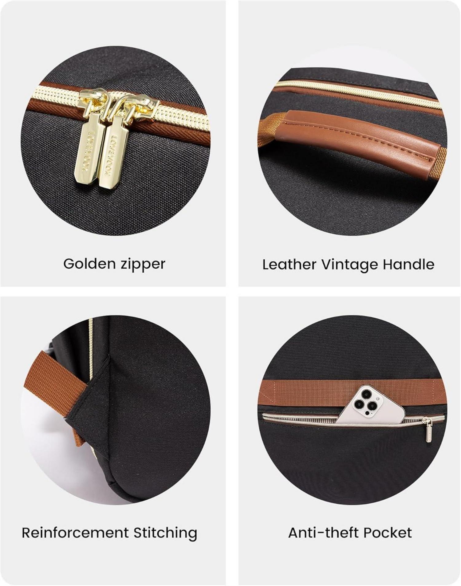 Handgepäck Rucksack 40L Reisetasche Damen Laptop Wandern Schwarzbraun