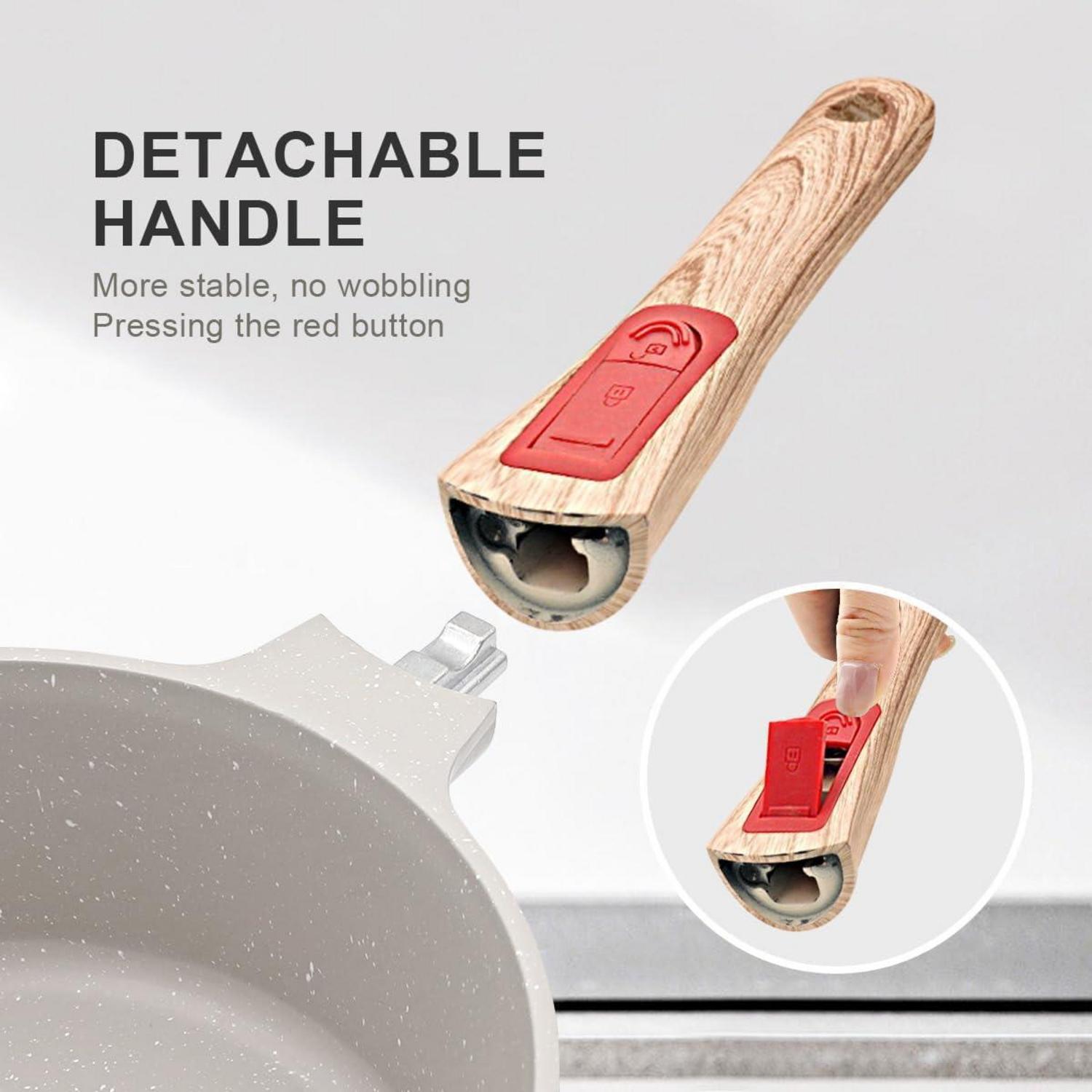 Stielkasserolle 16 cm mit Deckel, 1.5L Antihaftbeschichtet
