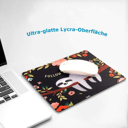Mauspad Klein mit Blumenmotiv 24 x 20 cm Ultra glatte Lycra-Oberfläche