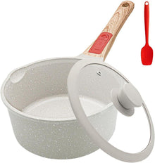 Stielkasserolle Antihaft 20cm mit Deckel und abnehmbarem Griff