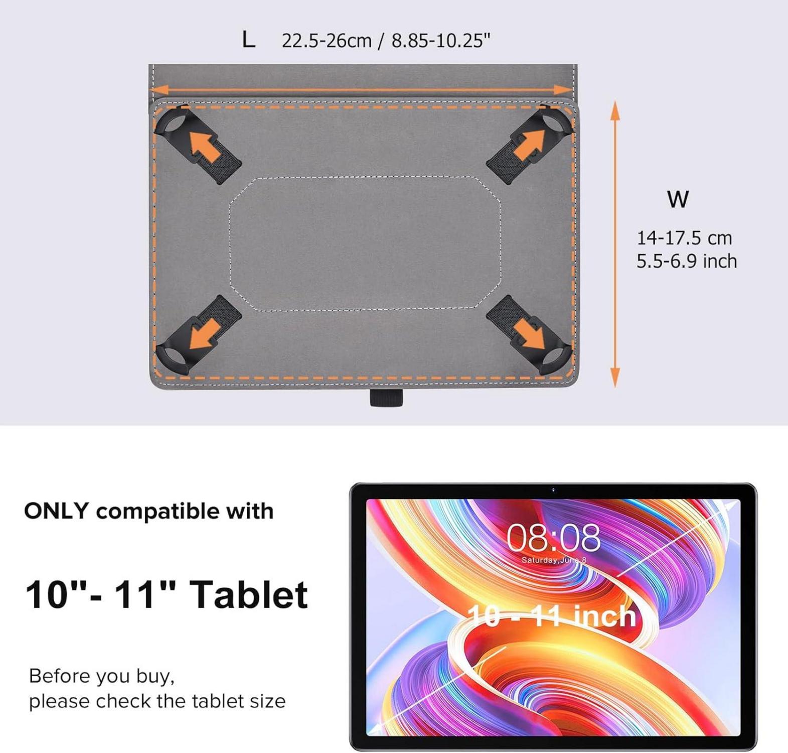 Universal Tablet Hülle 10-11 Zoll PU Leder Schwarz - Teclast DLveer