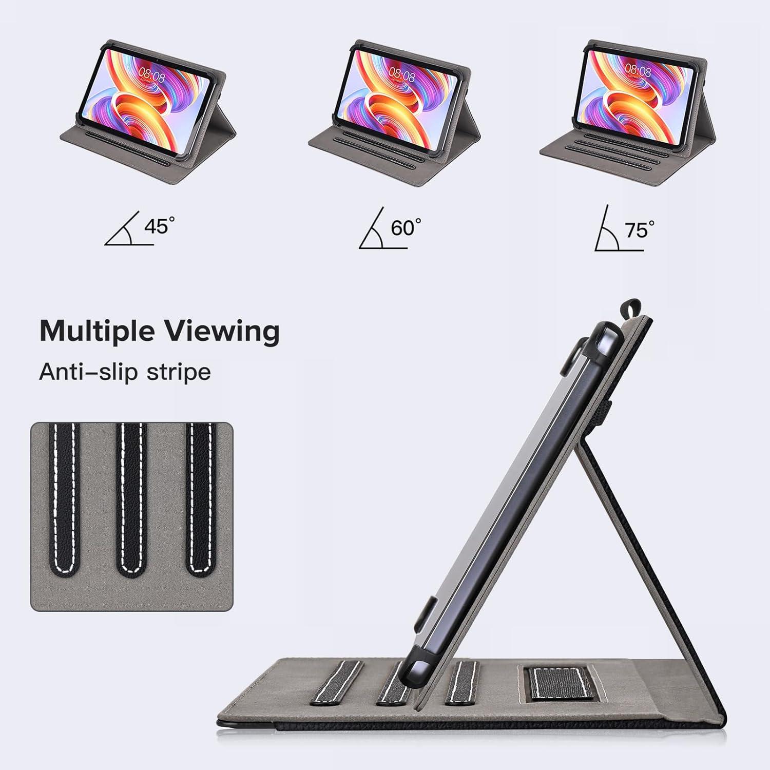 Tablet Hülle für 10-11 Zoll Tablet, Multi-View PU Leder, Kompatibel mit Teclast Tablet
