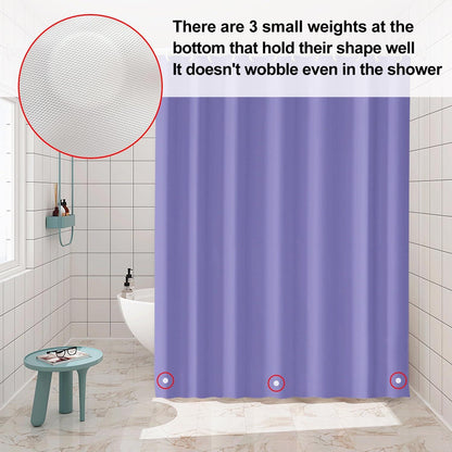 Badevorhang Duschvorhang Wasserdicht Waschbar 180x180 PEVA Lavendel