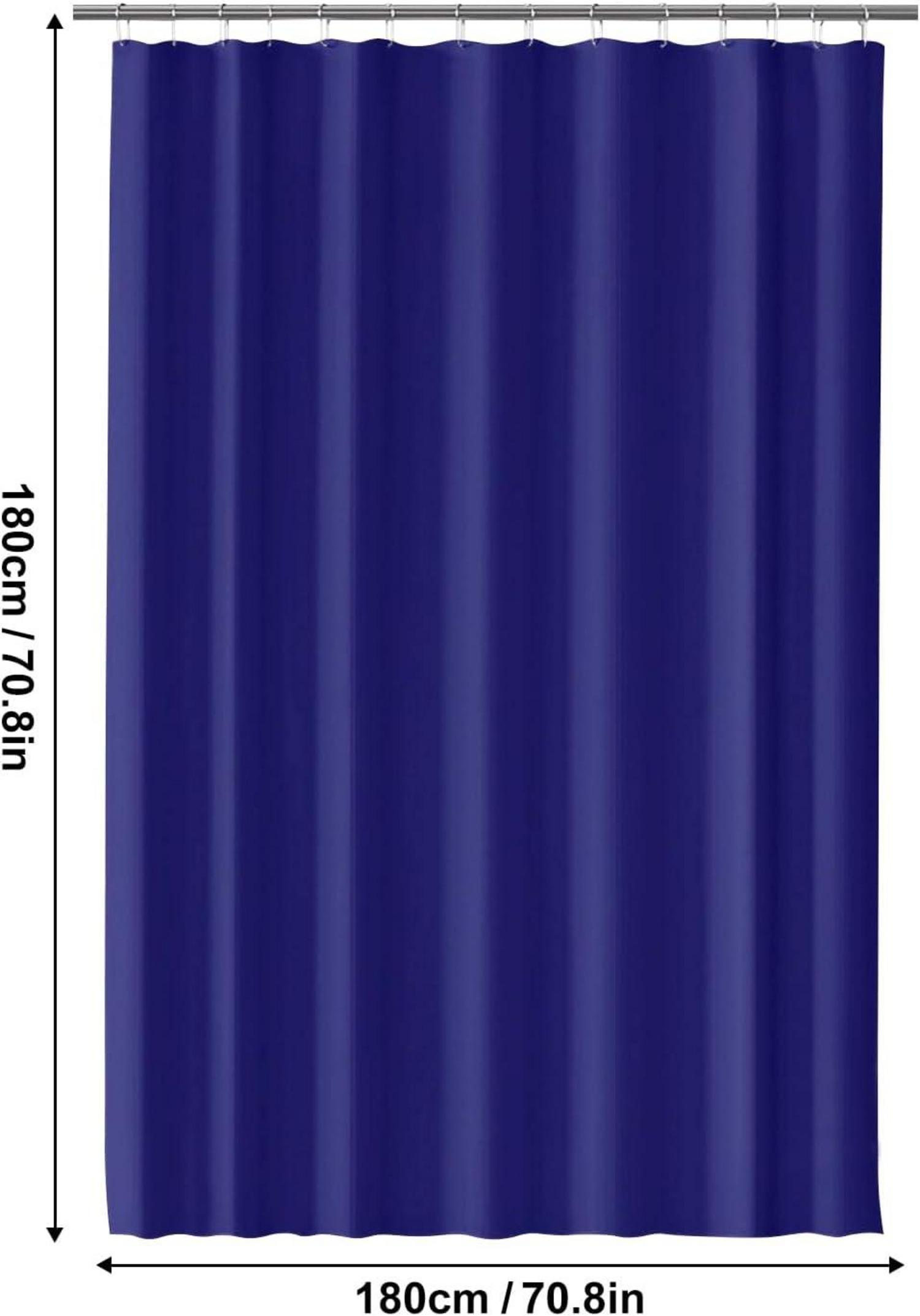 Duschvorhang 180x180 cm Wasserdicht Dunkelblau PEVA 1er Pack