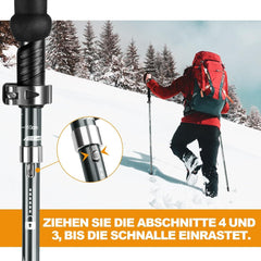 Wanderstöcke Nordic Walking Stöcke Teleskop Faltbar 110-130 cm