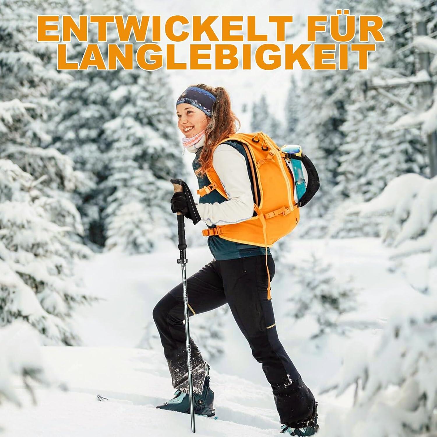 Wanderstöcke Nordic Walking Stöcke 110-130 cm Faltbar Teleskop Leicht