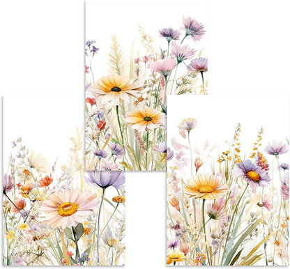Gänseblümchen Poster 3er Set Wohnzimmer Kunstdrucke Leinwandbilder