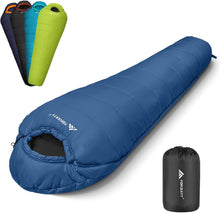 Mumienschlafsack -10°C Winter Camping 4 Jahreszeiten Wasserdicht