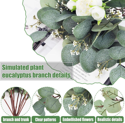 Künstliche Eukalyptus Deko Zweige Kunstblätter Set