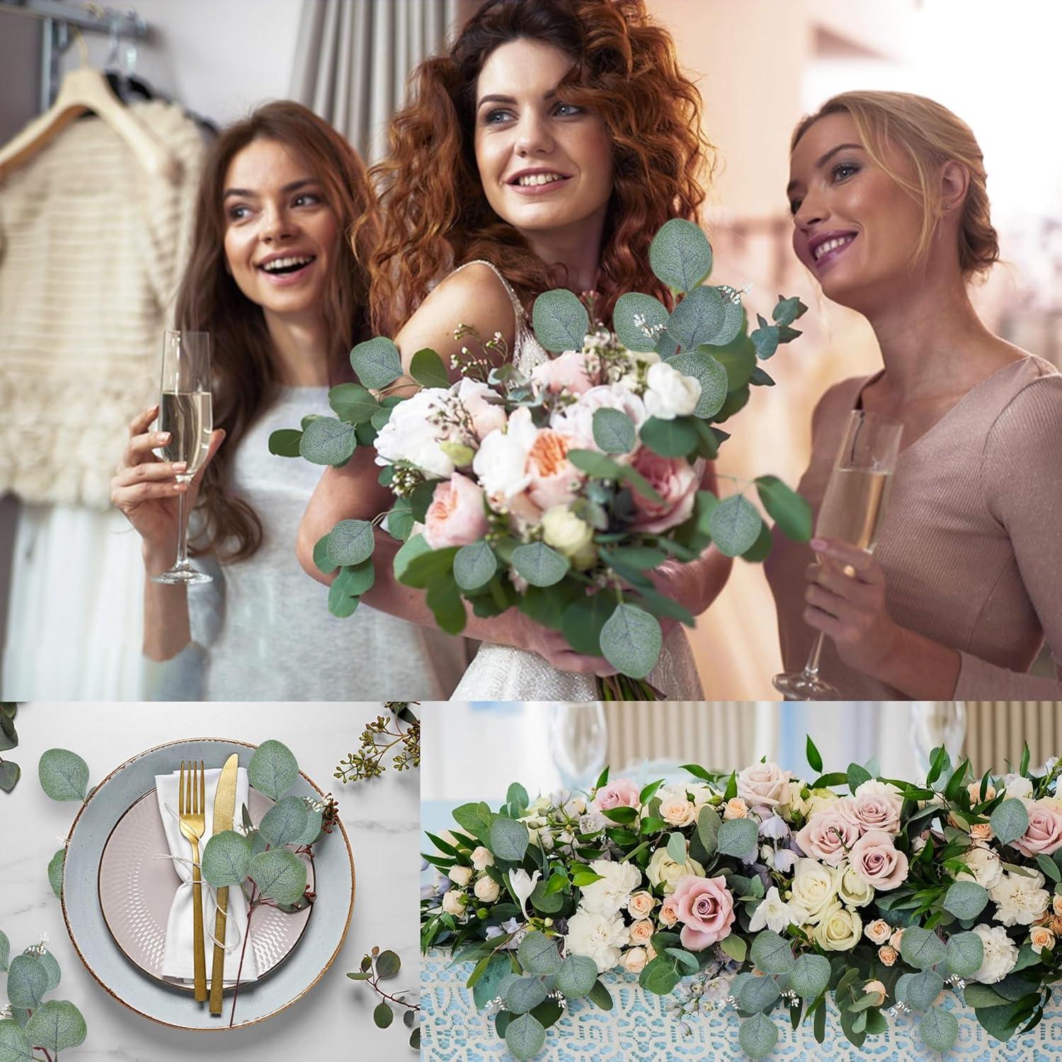 Künstliche Eukalyptus Deko Zweige Blätter Kunstpflanze Hochzeit Garten