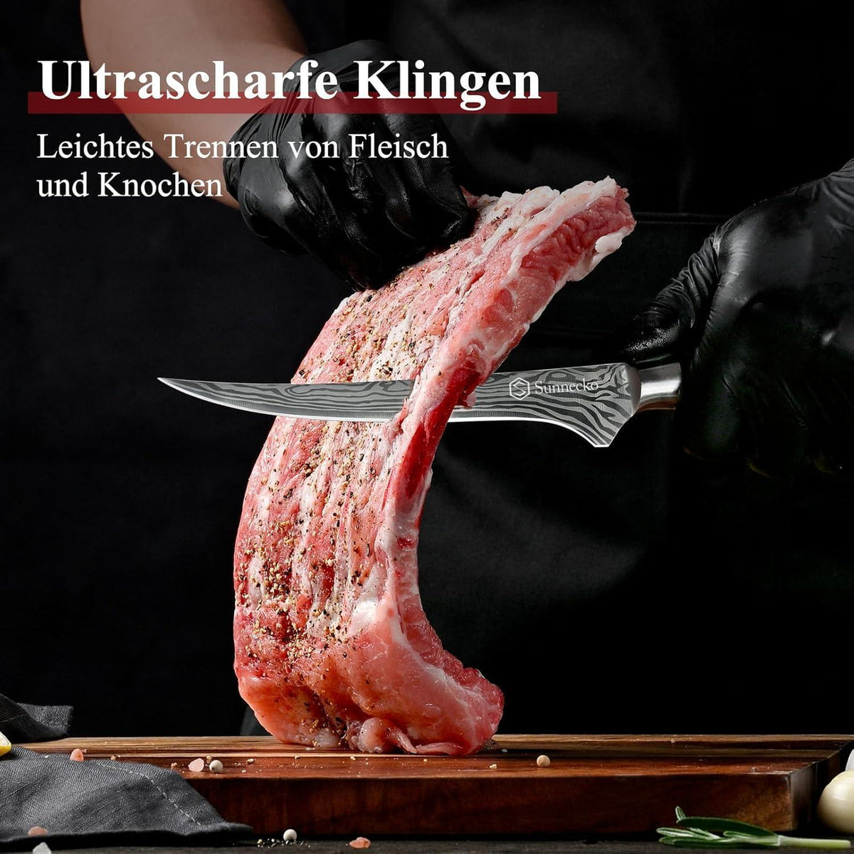 Filetiermesser 15cm Edelstahl | Ausbeinmesser für Fisch & Fleisch
