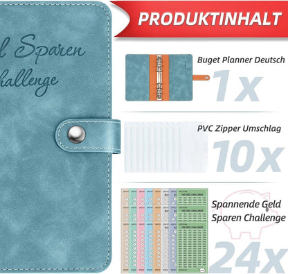 Budget Planner Buch 8 Spar Challenges Haushaltsbuch A6 Leder Binder Set