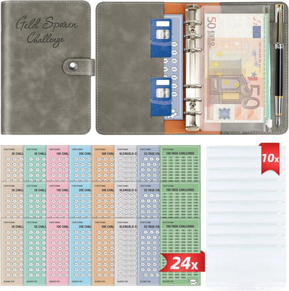 Geld Sparen Challenge Buch mit 8 Sparchallenges - Budget Planner