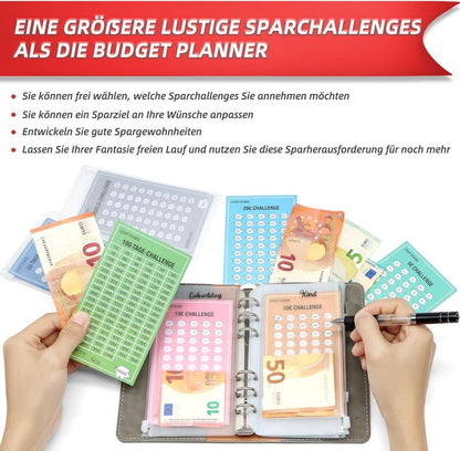 Geld Sparen Challenge Buch mit 8 Sparchallenges - Budget Planner
