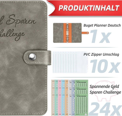 Finanzplaner Haushaltsbuch Budget Binder Spar Challenge A6 Set