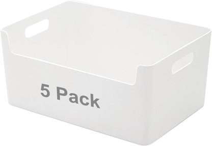Aufbewahrungsboxen 5er Set Kunststoff Niedriger Vorderseite