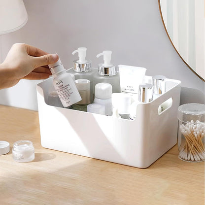 Aufbewahrungsbox Kunststoff Organizer Bad Küche 5 Stück weiß 25 cm