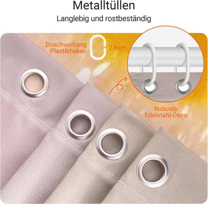 Duschvorhang Gelbe Ente 200x200cm Antischimmel Wasserabweisend Polyester inkl. 12 Ösen