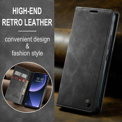 Handyhülle Xiaomi 13T 13T Pro Leder Klapphülle Grau Magnet