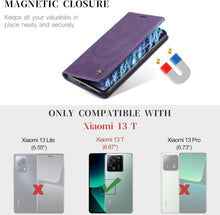 KZB Xiaomi 13T Pro Handyhülle Leder Flip Case - Lila