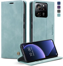 KZB Xiaomi 13T 13T Pro Handyhülle Leder Flip Case Standfunktion Magnet