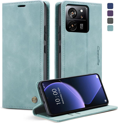 KZB Xiaomi 13T 13T Pro Handyhülle Leder Flip Case Standfunktion Magnet