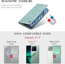 Hülle Xiaomi 13T 13T Pro Premium Leder Flip Case HellBlau