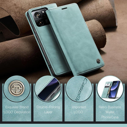 Handyhülle Xiaomi 13T Pro Leder Klapphülle Magnet Standfunktion Blau