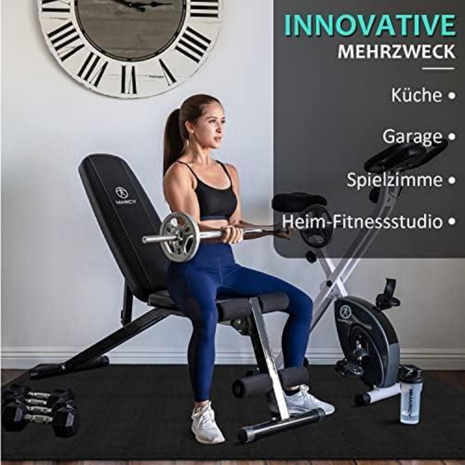 Bodenschutzmatte Fitness Set Schwarz 48 Stück rutschfest mit