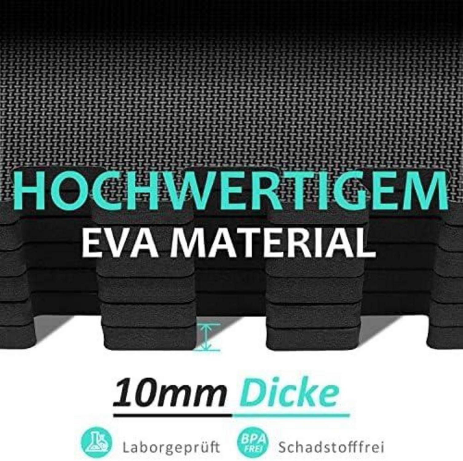 Bodenschutzmatte Fitness Set Schwarz 48-teilig Schutzmatten_TRAININGSPASS