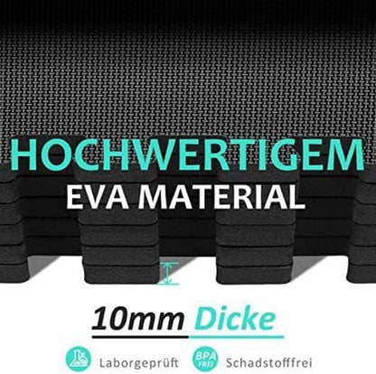 Bodenschutzmatte Fitness Set Schwarz 48-teilig Schutzmatten_TRAININGSPASS
