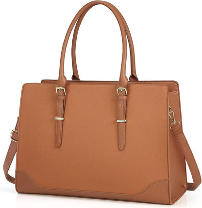 Handtasche Damen Shopper Große Laptoptasche 15.6 Zoll PU Leder Arbeits