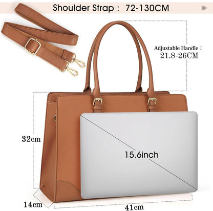 Handtasche Damen Shopper Große Tasche Braun Laptoptasche
