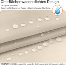 Duschvorhang 180x200cm Beige Antischimmel Wasserabweisend