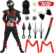 Ninja Kostüm Kinder Set 13-teilig Ninja Rollenspiel Jungen Mädchen